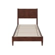 AFI Pasadena Twin Solid Wood Low Profile Platform Bed in Walnut