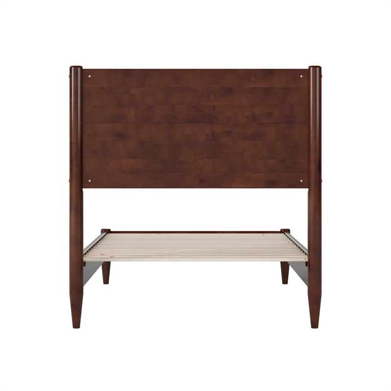 AFI Pasadena Twin Solid Wood Low Profile Platform Bed in Walnut