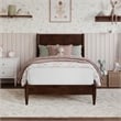 AFI Pasadena Twin Solid Wood Low Profile Platform Bed in Walnut