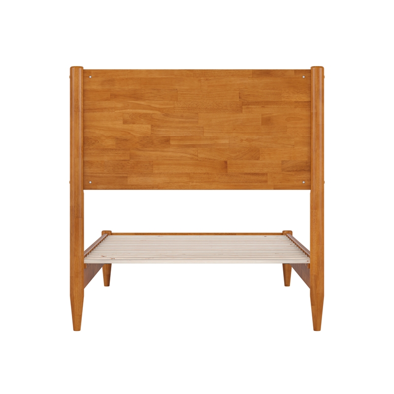 Pasadena Twin Solid Wood Low Profile Platform Bed in Light Toffee