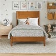 Pasadena Twin Solid Wood Low Profile Platform Bed in Light Toffee