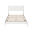 AFI Pasadena Full Solid Wood Low Profile Platform Bed in White
