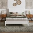 AFI Pasadena Full Solid Wood Low Profile Platform Bed in White