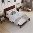 AFI Pasadena Full Solid Wood Low Profile Platform Bed in Walnut