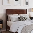 AFI Pasadena Full Solid Wood Low Profile Platform Bed in Walnut