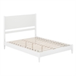 AFI Pasadena Queen Solid Wood Low Profile Platform Bed in White