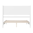 AFI Pasadena Queen Solid Wood Low Profile Platform Bed in White