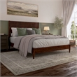 Pasadena Queen Solid Wood Low Profile Platform Bed in Walnut