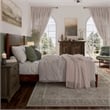 Pasadena Queen Solid Wood Low Profile Platform Bed in Walnut