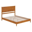 Pasadena Queen Wood Low Profile Platform Bed in Light Toffee