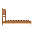 Pasadena Queen Wood Low Profile Platform Bed in Light Toffee