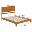Pasadena Queen Wood Low Profile Platform Bed in Light Toffee