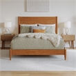 Pasadena Queen Wood Low Profile Platform Bed in Light Toffee