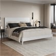 AFI Pasadena King Solid Wood Low Profile Platform Bed in White