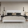 AFI Pasadena King Solid Wood Low Profile Platform Bed in White