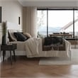 AFI Pasadena King Solid Wood Low Profile Platform Bed in White
