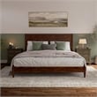 AFI Pasadena King Solid Wood Low Profile Platform Bed in Walnut