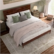 AFI Pasadena King Solid Wood Low Profile Platform Bed in Walnut