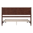 AFI Pasadena King Solid Wood Low Profile Platform Bed in Walnut
