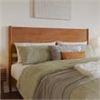 Pasadena King Solid Wood Low Profile Platform Bed in Light Toffee
