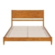 Pasadena King Solid Wood Low Profile Platform Bed in Light Toffee