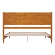 Pasadena King Solid Wood Low Profile Platform Bed in Light Toffee