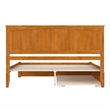 Nantucket King Wood Platform Bed with Footboard and TXL Trundle in Light Toffee