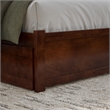 Nantucket King Wood Platform Bed with Footboard and Storage Drawers in Walnut