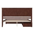 Nantucket King Wood Platform Bed with Footboard and Storage Drawers in Walnut