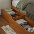 Nantucket King Wood Platform Bed with Footboard and Drawers in Light Toffee