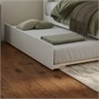 Nantucket King Wood Platform Bed with Matching Footboard & TXL Trundle in White