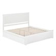 Nantucket King Wood Platform Bed with Matching Footboard & TXL Trundle in White
