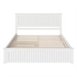 Nantucket King Wood Platform Bed with Matching Footboard & TXL Trundle in White