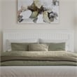 Nantucket King Wood Platform Bed with Matching Footboard and Drawers in White