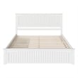 Nantucket King Wood Platform Bed with Matching Footboard and Drawers in White