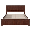 Nantucket King Wood Platform Bed with Matching Footboard and Drawers in Walnut