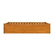 Concord Full Wood Platform Bed with Footboard and Drawers in Light Toffee