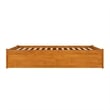 Concord Queen Wood Platform Bed with Footboard and Drawers in Light Toffee
