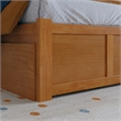 Madison Twin Wood Platform Bed with Footboard & Storage Drawers in Light Toffee