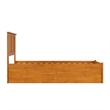 Madison Twin Wood Platform Bed with Footboard & Storage Drawers in Light Toffee
