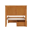 Madison Twin Wood Platform Bed with Footboard & Storage Drawers in Light Toffee