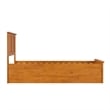 Madison Twin Platform Bed with Matching Footboard & Twin Trundle in Light Toffee