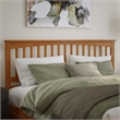 Mission King Wood Platform Bed with Footboard & Storage Drawers in Light Toffee