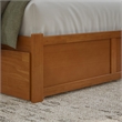 Mission King Wood Platform Bed with Footboard & Storage Drawers in Light Toffee