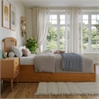 Richmond Twin XL Wood Platform Bed with Footboard and Drawers in Light Toffee