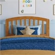 Richmond Twin Wood Platform Bed with Footboard and Drawers in Light Toffee