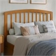 Richmond Full Wood Platform Bed with Footboard and Twin Trundle in Light Toffee