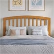 Richmond Full Wood Platform Bed with Footboard and Full Trundle in Light Toffee