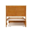 Portland Twin XL Wood Platform Bed with Footboard & TXL Trundle in Light Toffee