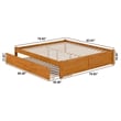 Concord King Wood Platform Bed with Footboard and TXL Trundle in Light Toffee